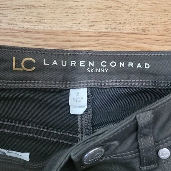 Lauren Conrad Green Skinny Pants Jeans Size 2 NWT - Picture 4 of 9